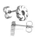 316L acero inoxidable Stud pendientes mujer signo de la paz ronda pendientes de forma